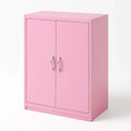 Armoire de rangement en bois avec poignées métalliques Rose 80 x 60 x 30 cm