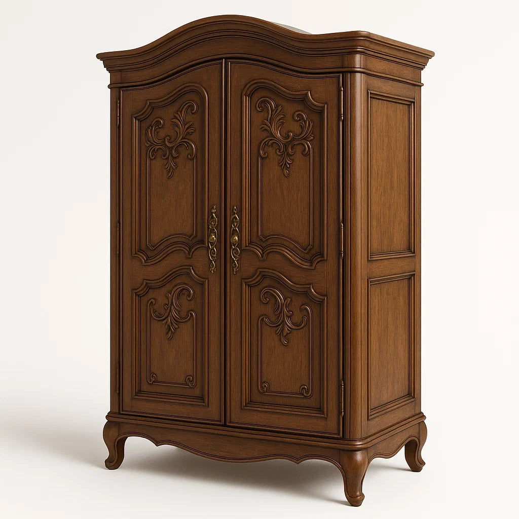 Armoire en Bois Massif 2 Portes Brun