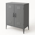 Armoire métallique en acier gris avec ventilation