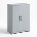 Armoire de rangement en bois MDF avec portes battantes grises