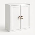 Armoire en Bois Blanc avec Poignées en Métal