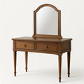 Coiffeuse en bois avec miroir et tiroirs