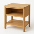Table de chevet en bois avec étagères ouvertes