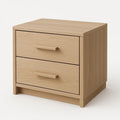 Table de chevet 2 tiroirs en bois chêne 40x30x45 cm