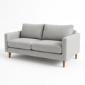 Canapé 2 places en tissu polyester et bois