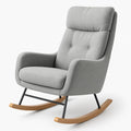 Fauteuil à bascule en tissu gris