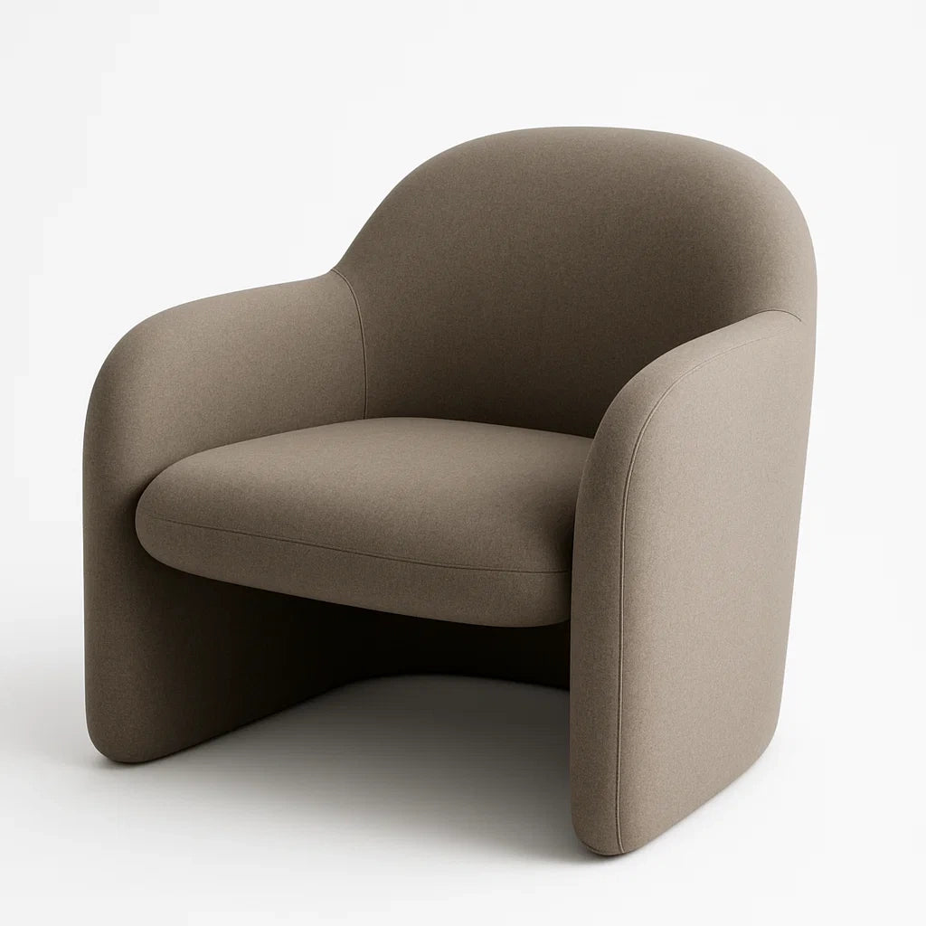 Fauteuil en tissu polyester Marron