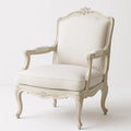 Fauteuil en bois et lin Beige