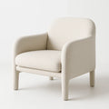 Fauteuil en tissu polyester Beige avec rembourrage en mousse