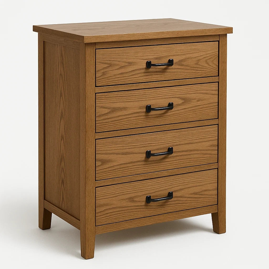 Commode en chêne avec 4 tiroirs