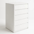 Commode 5 tiroirs en bois MDF Blanc