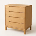Chiffonnier en bois avec 4 tiroirs en chêne
