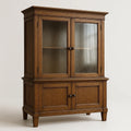 Armoire en bois de chêne avec portes en verre