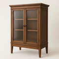 Meuble vitrine en bois avec portes en verre 120x45x180 cm
