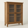 Vitrine en bois avec portes en verre trempé 120x80x35cm
