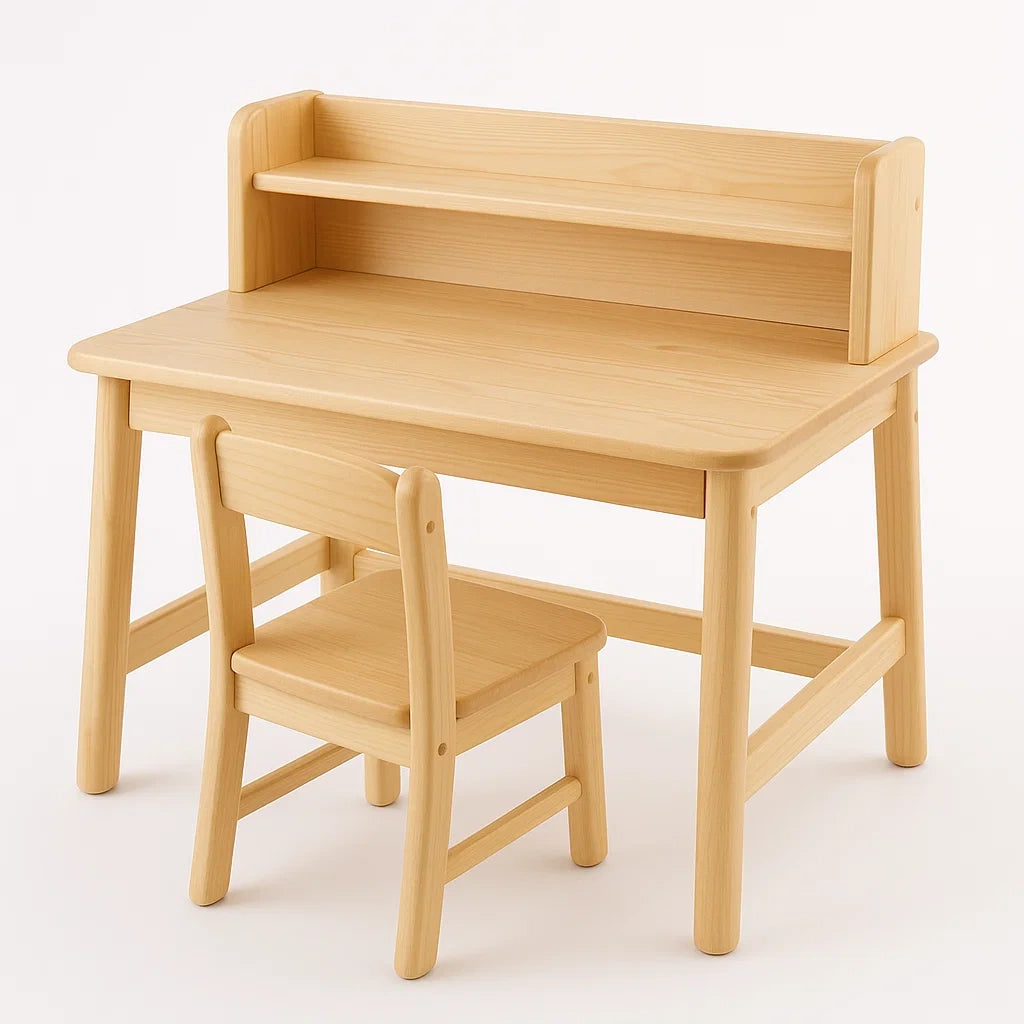 Bureau et chaise pour enfants en bois de pin