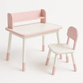 Ensemble table et chaise enfant en MDF Blanc/Rose
