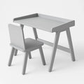 Bureau et chaise pour enfant en bois gris