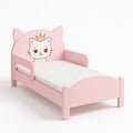 Lit pour enfants en bois MDF avec motif chat 140x70 cm
