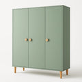 Armoire en bois à trois portes vert menthe