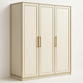 Armoire 3 Portes Bois et Métal Beige